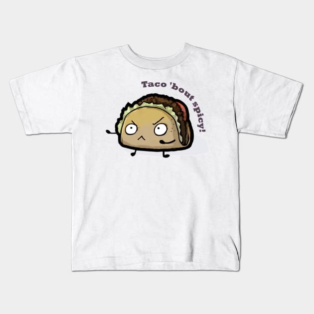 Angry Taco Kids T-Shirt by paintedmonk